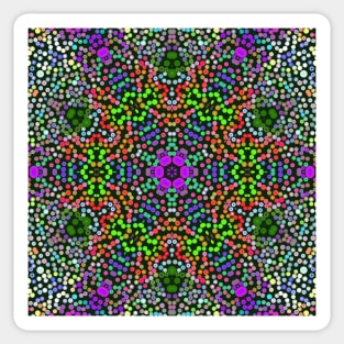 Dot Mandala Flower ''''''''''''''purple Green and Orange Sticker